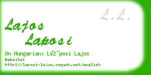 lajos laposi business card